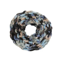 Black Chunky Rope Knit Neck Warmer Infinity Scarf