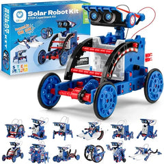 Sillbird Solar Building Robot Kit STEM Gift for Boys Aged 8-14, 12 in 1 DIY Science Educational Toys for Kids Birthday, Solar Powered Robotic Set with 190 Pieces