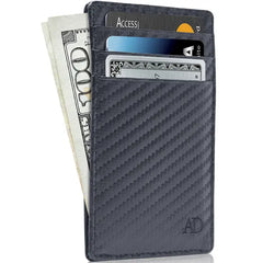Access Denied RFID Blocking Front Pocket Wallet - Mini Slim Leather Card Holder