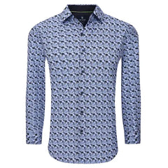 Tom Baine Men's Slim Fit Performance Long Sleeve Button Shirt