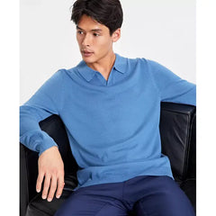 Men's Long-Sleeve Johnny Collar Merino Sweater