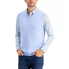 Club Room Men's Solid V-Neck Sweater Vest