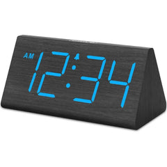 DreamSky Wooden Digital Alarm Clock for Bedrooms with Large Numbers
