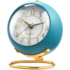 Tetino Analog Alarm Clocks,Desk Clock Aesthetic Retro Cute,Room Decoration,Small Clock with Night Light,Silent Non Ticking,Battery Powered,Clocks for Kids,Bedroom,Travel,Kitchen,Bedside Decor