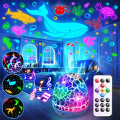 Staryou Ocean Baby Night Light Projector Sensory Toys for 1,2,3,4,5 year old Boys