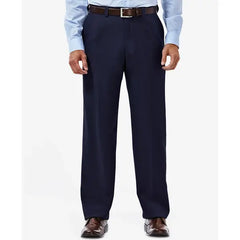 Haggar Men's Classic Fit Flat Front Hidden Expandable Dress Pants