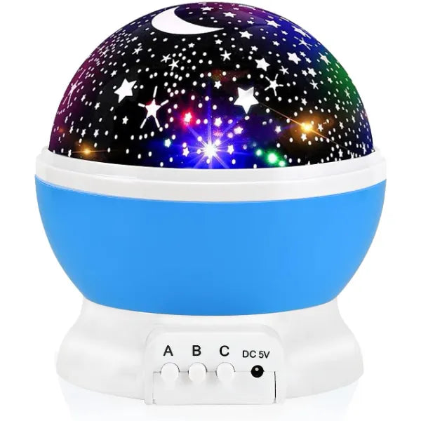 RICTLY Night Light for Kids, Kids Night Light Nebula 360 Degree Rotation 4 LED Bulbs 12 Light Color Star Projector Changing with USB Cable, Romantic Gifts for Men Women Children