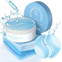 YOYORY Collagen Under Eye Patches - Targeted Treatment for Dark Circles, Puffiness & Wrinkles - Infused with Hyaluronic Acid & Peptides - Vegan Eye Mask for Men & Women
