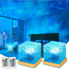 ZLDYPINK Ocean Wave Projector Light with Remote, 16 Color Ambient Lighting for Room