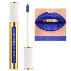 MAKI YIKA Metallic Pink Lipstick Long Lasting Hot Pink Lipsticks for Women, High Shine Glitter Lipstick No Smudge Transferproof Liquid Lip Gloss