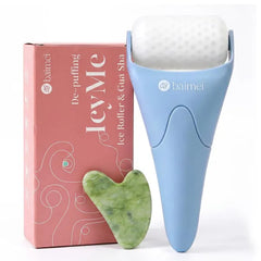 BAIMEI IcyMe Ice Roller for Face & Gua Sha Set, Depuff & Migraine Relief