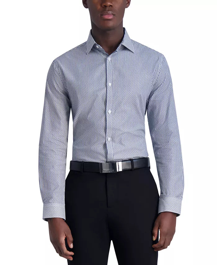 KARL LAGERFELD PARIS Men's Slim-Fit Stripe Woven Shirt