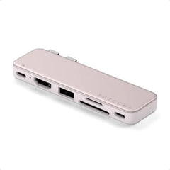 Satechi 6-in-2 USB-C Snap Hub, 4K/60Hz HDMI, for MacBook Neo | USB hub, 45W PD pass-through charging, SD & microSD card readers, 5 Gbps Type-A/Type-C data, for MacBook Neo