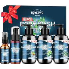 DOYEEWO Men’s Complete Skincare & Body Care Gift Set – Hydrating, Firming & Anti-Aging Essentials for Face and Body