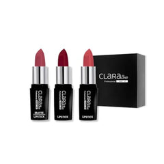 Claraline Matte Lipstick Makeup Set for Women, 3 Pcs, Fashionable Colors, Paraben Free, Non-Sticky, Long Lasting Wear, Gift Set