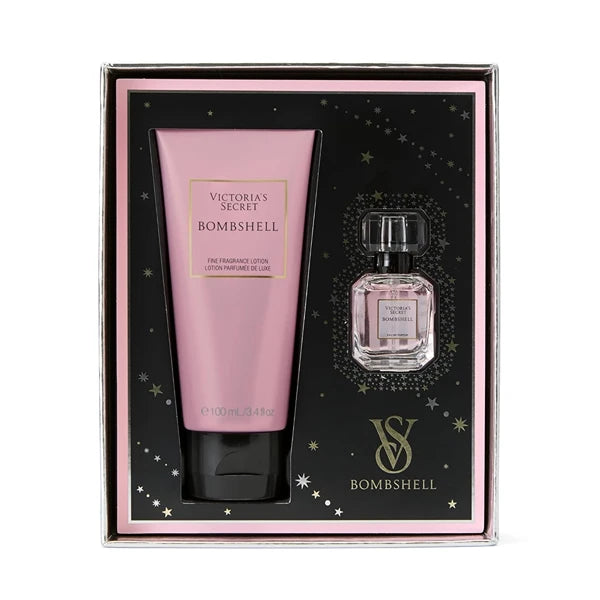 Victoria’s Secret Mini Fragrance Duo Gift Set – Bombshell, Heavenly, Tease & Platinum | Eau de Parfum/Cologne + Travel Lotion