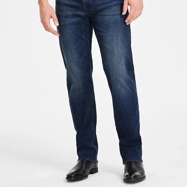 Calvin Klein Men's Standard Straight-Fit Stretch Jeans