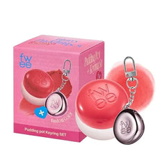 fwee Blurry Pudding Pot + Keychain SET Airbrushed Blush & Lip, Buildable Pigment, Long lasting, Lightweight, Easy to Blend, Natural Soft Matte Finish Makeup  Baddie
