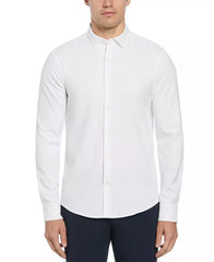 Perry Ellis Men's Slim-Fit Stretch Solid Button-Down Twill Shirt