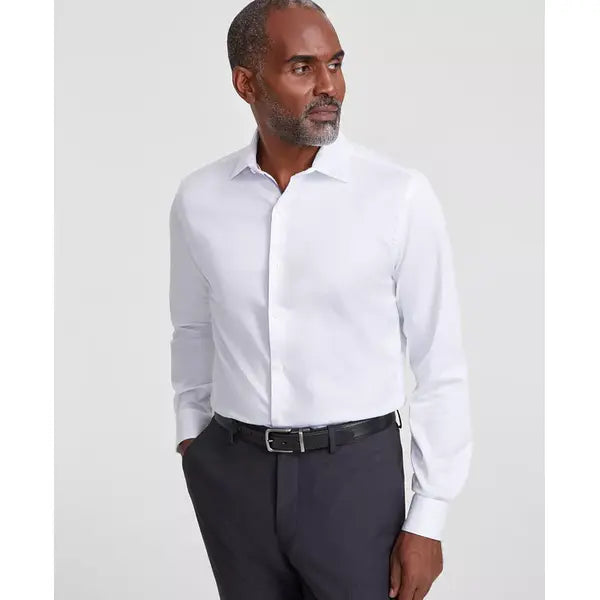 Tommy Hilfiger Men's Regular Fit Wrinkle Resistant Stretch Dress Shirt –  DiscountStore