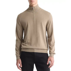 Men's Long Sleeve Quarter-Zip Pullover Sweater