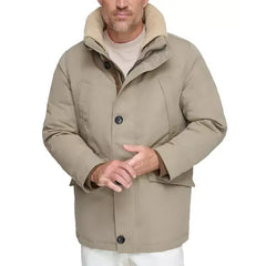 Men's Wittstock Insulated Full-Zip Waxed Parka with Removable Fleece Trim