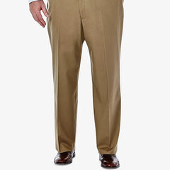 Hagger Men's Big & Tall Premium No Iron Khaki Pants