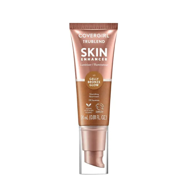 CoverGirl TruBlend Skin Enhancer, Bronze Glow, Luminizer, Healthy-Looking Glow, Flexible Coverage, Clean & Vegan, Water-Based Formula, For All Skin Tones, 0.81oz