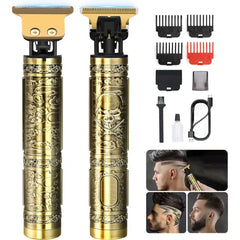 YOGINGO Professional Hair Trimmer for Men, Cordless Rechargeable Beard Trimmer Hair Clippers for Men, Metal Body Cutting Grooming Kit