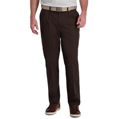 Haggar Men Performance Flex Classic Fit Pleat Front Pant