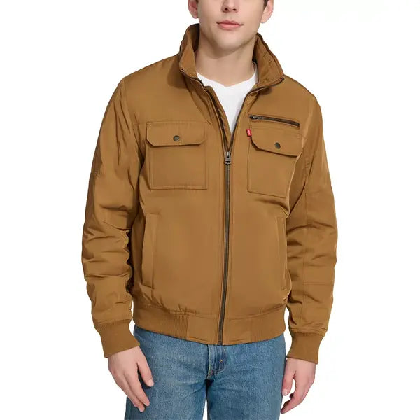 Men's Twill Stand-Collar Jacket