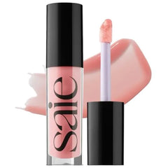 Saie Glossybounce - Hydrating Lip Gloss and Tinted Lip Oil Hybrid with Hyaluronic Acid & Jojoba Oil for Non-Sticky, Ultra-Shiny, Plump & Soft Lips - Everyday Makeup Essential