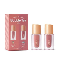 Laka Fruity Glam Tint Mini Duo, Glowing Lip Stain with Wide Color Spectrum, Hydrating & Lightweight Texture, Buildable Color, Non Sticky,K Beauty