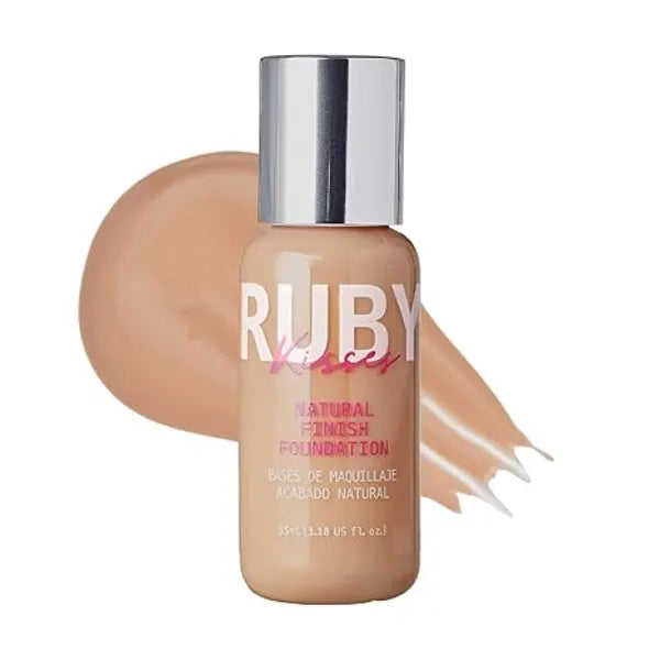 Ruby Kisses Liquid Foundation Medium Coverage, Lightweight, Natural Finish, Face Makeup for All Skin Type, Korean Makeup