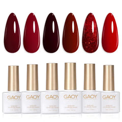 GAOY 6-Color Soak-Off UV Gel Nail Polish Sets