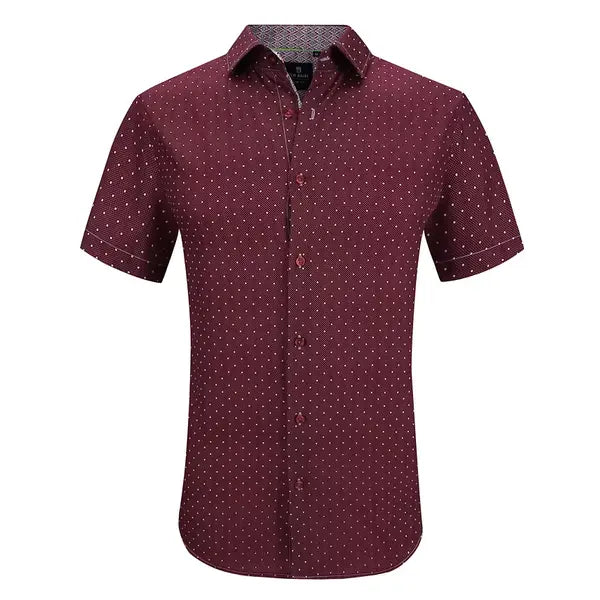 Tom Baine Men's Slim Fit Short Sleeve Dress Shirt