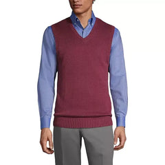 Lands' End School Uniform Men's Cotton Modal Sweater Vest
