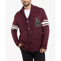 X-Ray Men's Shawl Collar Heavy Gauge Cardigan