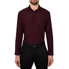 Calabrum Men's Regular Fit Solid Wrinkle Free Performance Dress Shirt