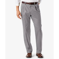 Dockers Men's Easy Classic Pleated Fit Khaki Stretch Pants