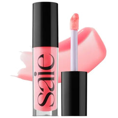 Saie Glossybounce - Hydrating Lip Gloss and Tinted Lip Oil Hybrid with Hyaluronic Acid & Jojoba Oil for Non-Sticky, Ultra-Shiny, Plump & Soft Lips - Everyday Makeup Essential