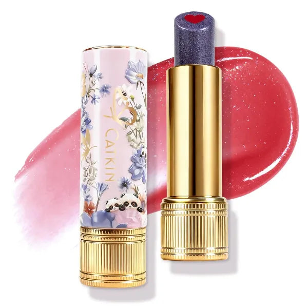 CATKIN Cute 2-in-1 Coral Lip Balm Gloss, Moisturizing with Jojoba Oil Hyaluronic acid, Trendy Lip Care for Women & Girls