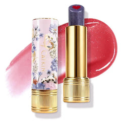 CATKIN Cute 2-in-1 Coral Lip Balm Gloss, Moisturizing with Jojoba Oil Hyaluronic acid, Trendy Lip Care for Women & Girls