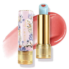 CATKIN Cute 2-in-1 Coral Lip Balm Gloss, Moisturizing with Jojoba Oil Hyaluronic acid, Trendy Lip Care for Women & Girls