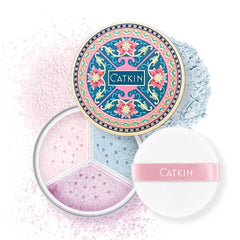CATKIN Loose Setting Powder - Translucent Matte Finishing Powder, 3 Colors Even Skin Tone, Oil Control Makeup Pore Minimizing Powder with Velour Puff (0.42oz