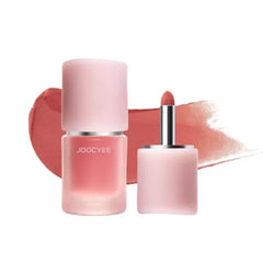 Joocyee Multi-Purpose Lip & Cheek Cream | Natural Matte Lip Clay with Precision Brush, Peony-Infused Hydrating Cream Blush, Smooth & Non-Sticky Finish