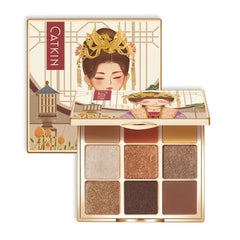Catkin Eyeshadow Palettes 9 Blendable Shades Smooth Long Lasting Eyeshadow Matte and Glitter Eye Makeup Highly Pigmented Makeup Palettes