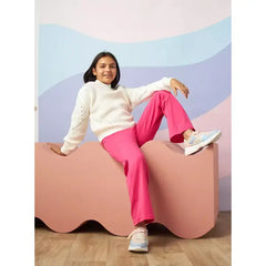 Max fashion Textured Sweater white