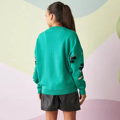Max fashion Mickey Mouse Print Sweater green