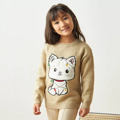 Max fashion Cat Applique Sweater